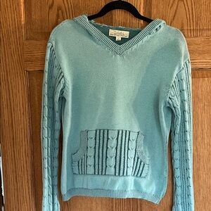 Cabela’s cotton hoodie sweater two-tone turquoise